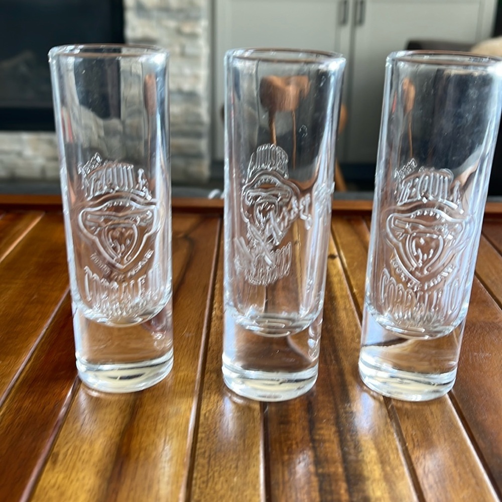 Tall Tequila Corralejo shot glasses​